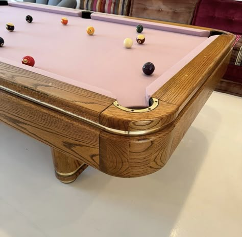 Pink Pool Table, Canoga Park California, Pink Pool, Canoga Park, Sunken Living Room, Brass Band, Future Apartment, Dream Spaces, Dream Apartment