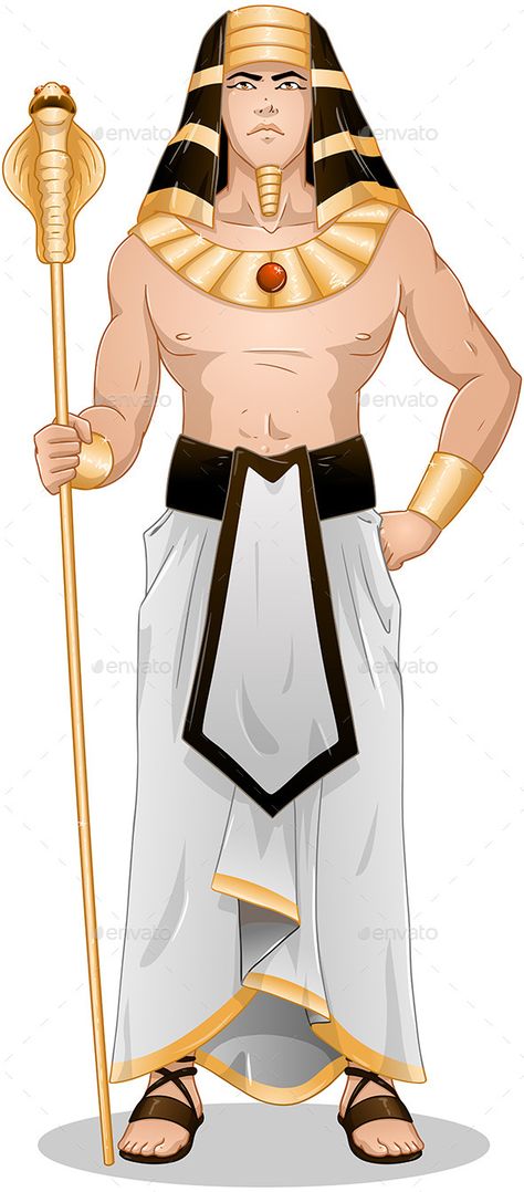 Egyptian Pharaoh Standing for Passover Pharoah Egyptian Drawing, Pharoah Egyptian, Cartoon Character Clipart, Joseph In Egypt, Bible Clipart, Egyptian Drawings, Elephant Coloring, Egyptian Party, Ancient Egypt Pharaohs