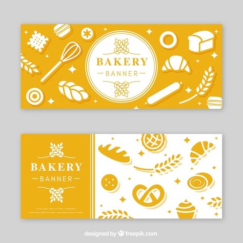 Bread Icon, Bakery Icon, Bakery Packaging Design, Vintage Bakery, Cute Bakery, Baking Buns, Food Template, Cake Banner, Bakery Packaging