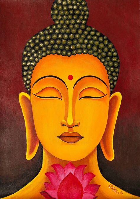 Line Art Lesson, Buddha Canvas Art, Buddha Drawing, Buddha Painting Canvas, Vinyl Art Paint, Zen Buddha, Buddha Canvas, Ganesh Art Paintings, Buddha Art Drawing