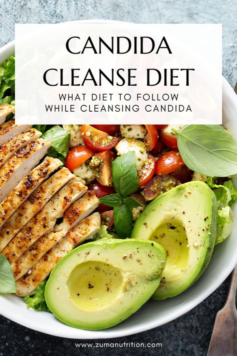 Struggling with Candida? Adjusting your diet is key! Even with anti-fungal medication, success is limited without dietary changes. Terrain management is crucial, especially in our Candida cleanse protocol. For long-term gut health and Candida control, lifestyle and diet changes are essential.  For the recommended diet during our 90-day Candida Cleanse Protocol, and more on Candida overgrowth, check out our blog What Diet to Follow While Cleansing Candida. Candida Diet Smoothie Recipes, Diet For Candida Overgrowth, Yeast Diet Candida Cleanse, Candida Cleanse Meal Plan, Gut Health Cleanse, Candida Recipes Dinner, Candida Meal Plan, Anti Candida Diet Recipes, Candida Diet Recipes Dinner