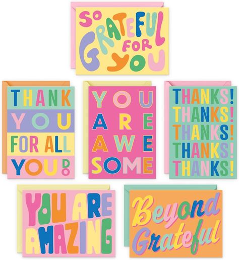 Gratitude Notes, You Are Appreciated, Gratitude Cards, Cute Thank You Cards, Pop Color, Express Gratitude, Easy Writing, Teacher Cards, Thank You Note Cards