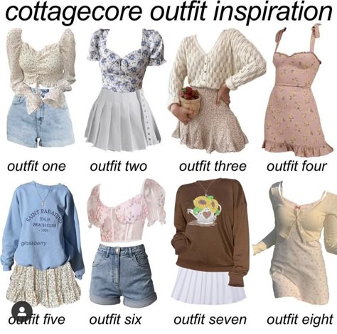 Cozy Romantic Outfits, Where To Get Cottagecore Clothes, Cute Cottagecore Outfits Casual, Cottagecore Aesthetic Outfits Autumn, Light Cottage Core Outfits, Cottage Core Summer Outfits Casual, Spring Cottage Core Outfits, Cottage Core Pajamas, Spring Outfits Cottagecore