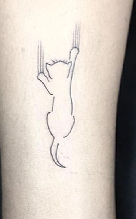 Hold on Cat Scratching Tattoo, Cat Scratch Tattoo, Bad Girl Tattoo, Scratch Tattoo, Cat Paw Tattoos, Tattoo Pet, Cat Tattoo Simple, Cat Tattoo Ideas, Tattoo 2023