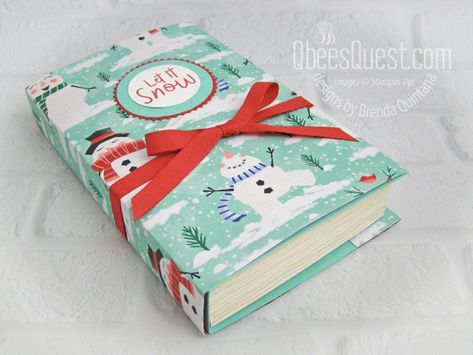 Learn how to make a Faux Book Gift Box using Stampin' Up products with my step-by-step tutorial. Stampin Up Christmas Book Treat Boxes, Book Treat Boxes, Su Book Treat Boxes, Stampin Up Book Treat Boxes 2024, Stampin Up Book Treat Boxes, Book Box Diy, Gift Box Tutorial, Diy Gift Box Template, Boxes Ideas