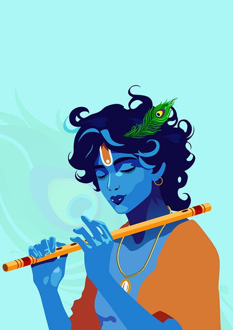 Lord Krishna Illustration Art, Radha Krishna Digital Painting, Krishna Illustration Art Wallpaper, Sree Krishna Drawing, Lord Krishna Illustration, Krishna Illustration Art, Krishna Painting Abstract, Krishna Digital Painting, Krishna Art Drawing