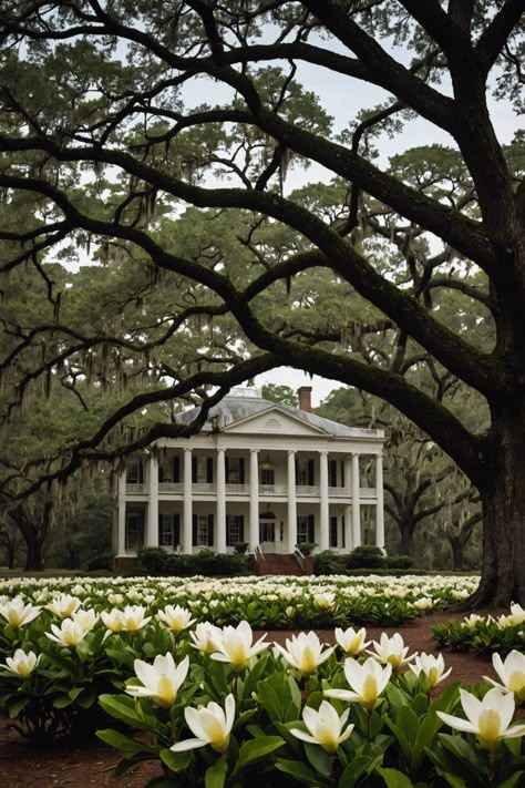 Magnolias and Moonlight: Visiting South Carolina's Historic Plantations Antebellum South Aesthetic, South Carolina Mansion, South Carolina Islands, Old South Aesthetic, Antebellum Aesthetic, Southern Charm Aesthetic, Deep South Aesthetic, The South Aesthetic, Charleston South Carolina Aesthetic