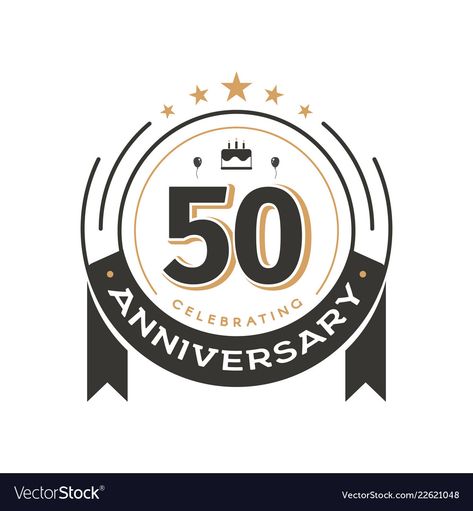 50th Anniversary Logo, Wifi Icon, Anniversary Banner, Music Logo Design, Badge Icon, Dj Logo, 50% Logo, 50 Years Anniversary, Anniversary Sign