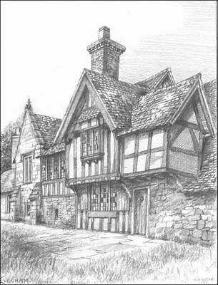 Evesham, the Almonry, Worcestershire Buildings Art, Kids Learning Videos, Town Building, Building Drawing, Tudor House, Basic Drawing, My Little Pony Drawing, Building Art, House Drawing