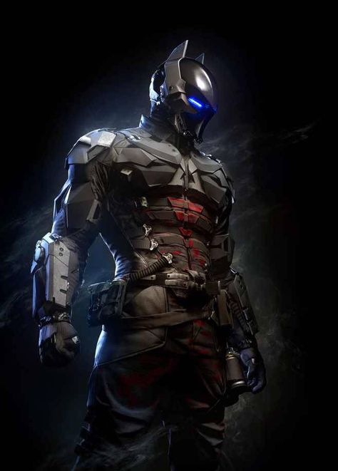 “Robot Batman is the only thing cooler than regular Batman. ” Batman Arkham Knight Suit, Arkham Knight Suit, Batman Arkham Knight Game, Knight Suit, Batman Costume, Bloc Party, Batman Arkham Knight, Batman Wallpaper, Knight Games