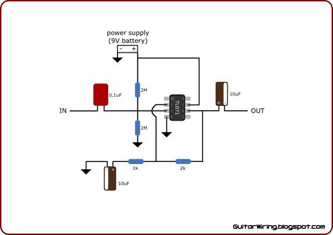 The Guitar Wiring Blog - diagrams and tips: Multipurpose Guitar Preamp (With a TL071 Op-amp) Guitar Wiring, Diy Guitar Amp, Diy Guitar Pedal, Semi Acoustic Guitar, Diy Guitar, Guitar Diy, Guitar Tech, Guitar Ideas, Music Center