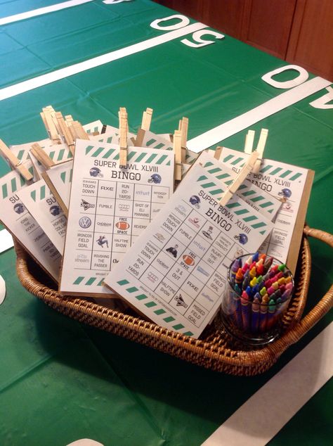 Church Super Bowl Party Ideas, Super Bowl House Warming, Super Bowl Goodie Bags, Super Bowl Game Prize Ideas, Super Bowl Watch Party Aesthetic, Superbowl 2024 Food Ideas, Super Bowl Party Games For Kids, Super Bowl Party Table Set Up, Super Bowl Party Kids