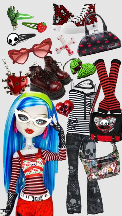 Ghoulia Monster High Costume, Ghoulia Yelps Inspired Outfits, Ghoulia Outfit, Ghoulia Inspired Outfits, Ghoulia Monster High Cosplay, Ghoulia Costume, Monster High Ghoulia Outfits, Ghoulia Yelps Cosplay, Ghoulia Yelps Outfit Inspiration