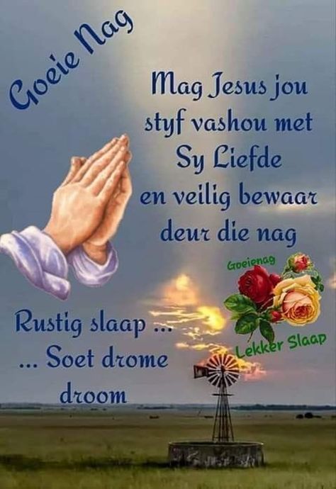 Goeie Nag Afrikaans Christelik, Mooiste Nagsê Boodskappies, Nagse Boodskappies, Nagsê Boodskappies, Mooi Prentjies, Evening Greetings, Night Blessings, Good Night Flowers, Good Night Prayer