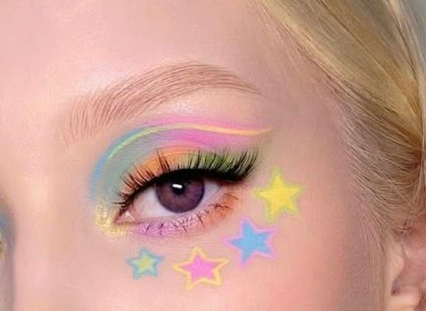 Harajuku Makeup, Eyes Aesthetic, Pastel Makeup, Bold Makeup Looks, Cute Eye Makeup, Graphic Makeup, Rave Makeup, Eye Makeup Designs, Makeup Aesthetic