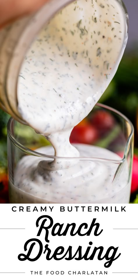 Restaurant Style Ranch Dressing, Homemade Buttermilk Ranch Dressing, Buttermilk Ranch Dressing Recipe, Homemade Buttermilk Ranch, Buttermilk Ranch Dressing, Buttermilk Ranch, Ranch Dressing Recipe, Ranch Salad Dressing, Homemade Ranch Dressing