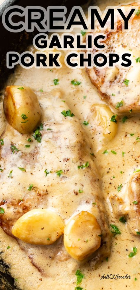 Creamy Garlic Pork Chops, Garlic Pork Tenderloin, Pork Loin Chops Recipes, Garlic Pork Chops, Boneless Pork Chop Recipes, Pork Chop Recipes Crockpot, Seared Pork Chops, Pork Chop Recipes Baked, Pork Chop Dinner