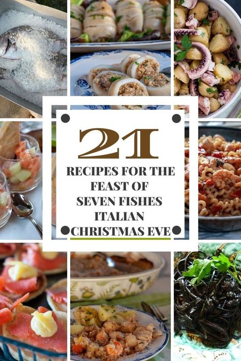 Feast Of 7 Fishes, Seafood Christmas, Feast Of Seven Fishes, Italian Christmas Eve, Italian Christmas Eve Dinner, Christmas Eve Dinner Menu, Christmas Seafood, Italian Christmas Dinner, Christmas Eve Meal