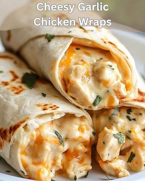 Emily recipes | Savory Garlic Parmesan Chicken Wraps with Melted Cheese | Facebook Cheesy Garlic Chicken, Stuff Chicken, Chicken Bacon Recipes, Recipes Savory, 2024 Recipes, Potter Quotes, Easy Bbq, Chicken Stuffed, Garlic Parmesan Chicken