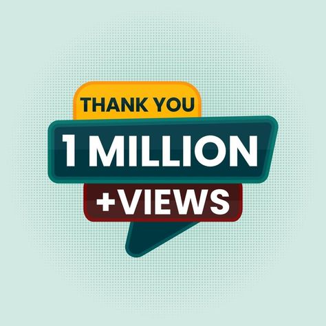 Celebrate your 1M+ views with this banner!

Download this free pinnable graphic to share on your social media and show your followers how much you appreciate their support. #1Mviews #Pinterest . #1_Million_Views_Logo #Million_Views_Logo #Celebration_Background_Design #Shubh_Vivah_Logo