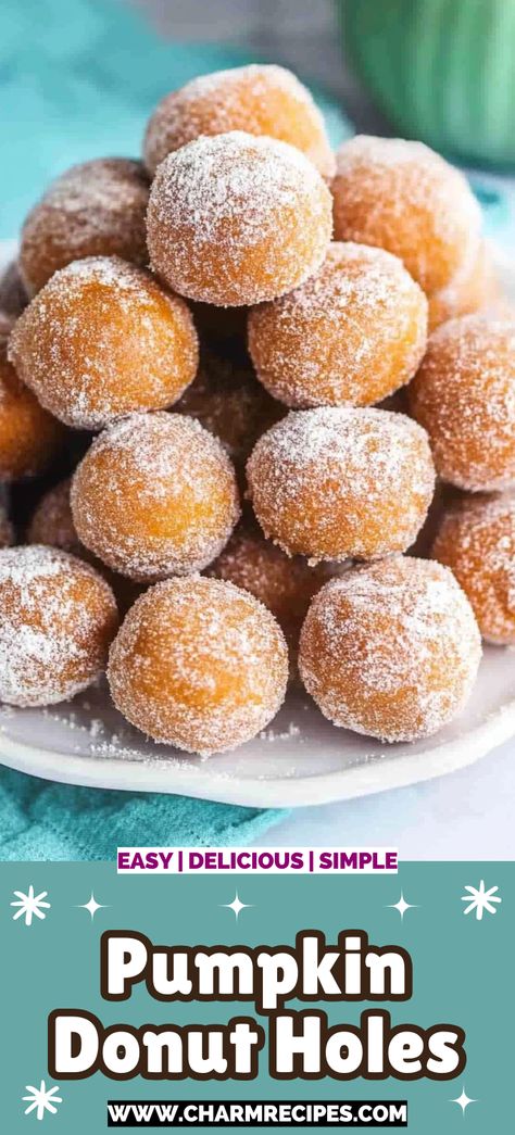 Pumpkin Donut Holes Pumpkin Doughnut Holes, Baked Donut Holes, Pumpkin Donut Holes, Pumpkin Donut, Pumpkin Doughnut, Baked Donut, Doughnut Holes, Donut Holes, Mini Muffin Pan