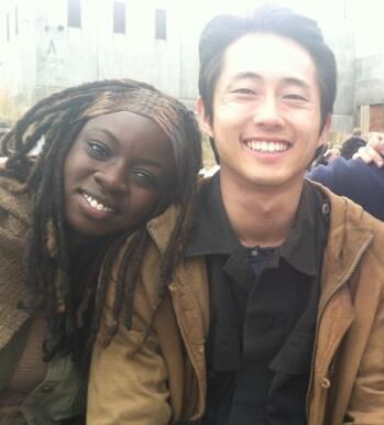 The Walking Dead Michonne, Glenn The Walking Dead, Steven Yuen, Glenn Y Maggie, The Walkind Dead, Twd Funny, Glenn Rhee, Twd Cast, Danai Gurira