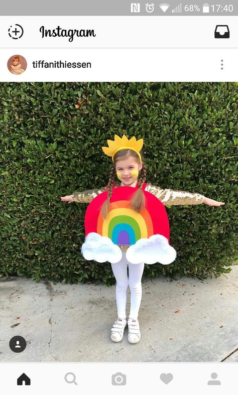 Maskenball Kids Ideas, Fancy Dress Ideas For Kids Homemade, Rainbow Costume Diy, Rainbow Dress Up, Partner Costumes, Spring Costume, Fancy Dress Costumes Kids, Diy Baby Costumes, Rainbow Costumes