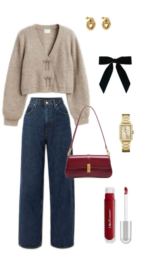 ❤️ Cutesy Outfit, Outfit Inspo Winter, Red Details, Uni Outfits, Elegante Casual, Causual Outfits, Casual Chic Outfit, Mode Inspo, Outfit Inspo Fall