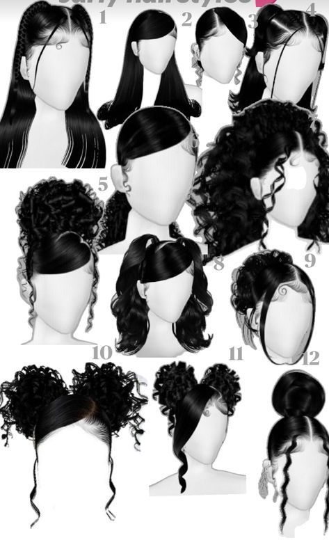 Hairstyles For Short Curled Hair, Black Hair Inspo Hairstyles, Hairstyles For Medium Length Hair Slick, Braids In Front Hairstyles, Hairstyle For Thick Curly Hair, Down Hairstyles For School, 2c Curly Hairstyles, Black People Hairstyles, Formal Hairstyle Ideas