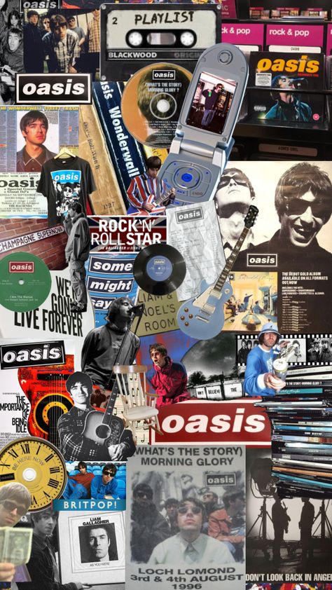 Oasis 90s, Oasis Poster, Wonderwall Oasis, Oasis Band, Rock Aesthetic, Music Poster Ideas, Noel Gallagher, Creative Profile Picture, Liam Gallagher