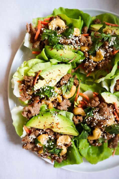 CASHEW CHILI LETTUCE WRAPS - jenneatsgoood Cashew Lettuce Wraps, Recipe For Chili, Lettuce Wrap, Turkey Meat, Healthier Food, Raw Cashews, Special Place In My Heart, Healthy Food Options, Food Options