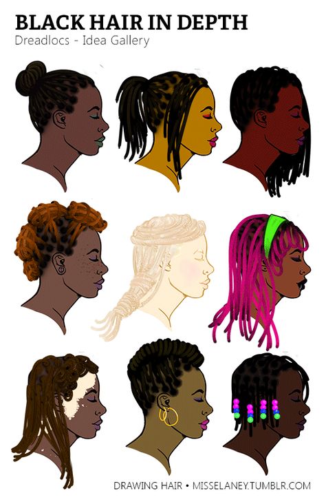 Miss Elaney Draws — How to draw Dreadlocs! See Part One: Rendering... Draw Hairstyles, Drawing Hair, Hair Sketch, Art Help, Hair Reference, Black Natural Hairstyles, Hair Tips, How To Draw Hair, Hair Art