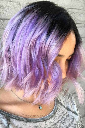 Lavender Hair Dye, Hair Dark Roots, Color Stripping Hair, Short Purple Hair, Lavender Hair Colors, Hair Color Guide, Dyed Tips, Hair Dye Tips, Violet Pastel