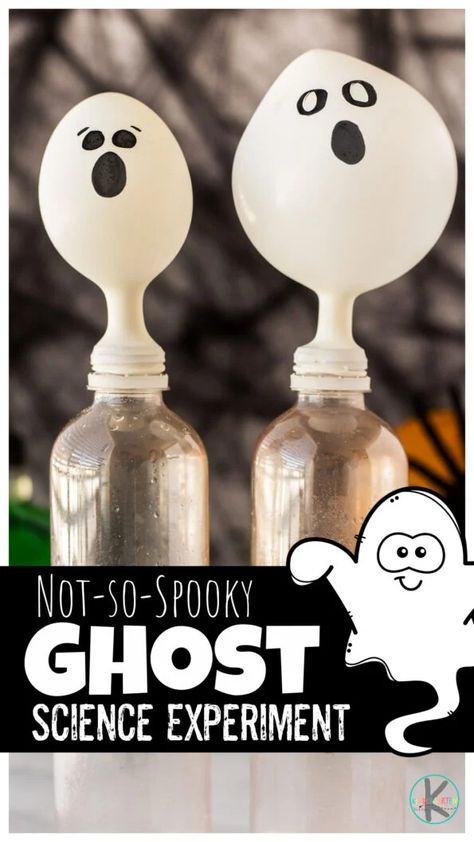 Halloween Crafts Middle School, Ghost Science Experiment, Halloween Kita, Pumpkin Science Experiment, Halloween Experiments, Science Halloween, Pumpkin Math Activities, Spooky Science, Pumpkin Science