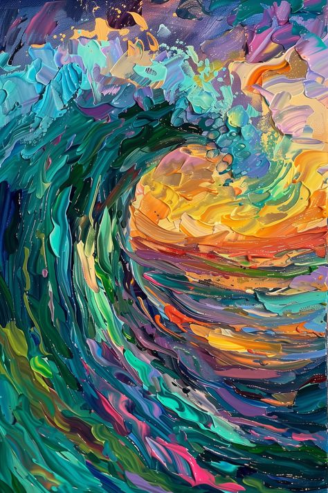 Iris Scott Art, 300 Dpi Images, Colourful Paintings, Paint Brush Strokes, Abstract Ocean Painting, Ocean Waves Painting, Mosaic Art Diy, Whimsical Art Paintings, Abstract Painting Techniques