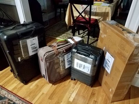 Moving Your Luggage Abroad with My Baggage: Review | Adventurous Kate Old Suitcases, Move Abroad, Moving In Together, Out Of Your Comfort Zone, Expat Life, Golden Years, Online Application, Moving Out, Travel Hacks