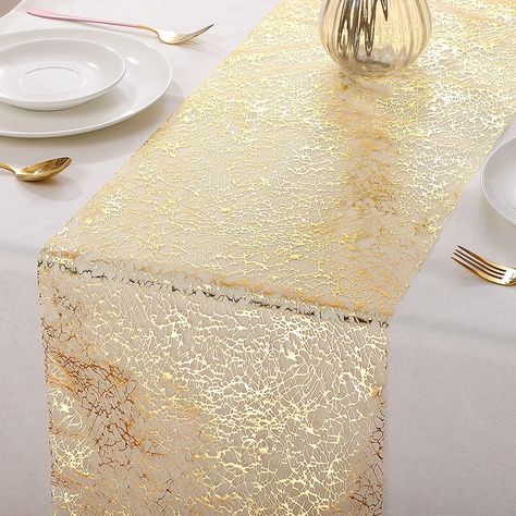 Rose Gold Table Runner, Gold Table Runner, Metallic Table, Elegant Party Decorations, Golden Table, Glitter Table, Rose Gold Table, Gold Table Runners, Tulle Table