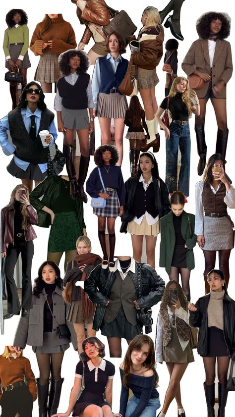 fall fit inspo #fall #academia Winter Fits College, Fall Aesthetic Outfit 90s, Autumn Academia Outfit, Acotar Outfits, Cold Fall Outfits, Baguio Outfit, Art Museum Outfit, Model Off Duty Aesthetic, Fall Academia