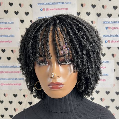 Short Faux Locs Wig To order, go the website 👉 www.colyncbraidslacewigs.com . . . . . . #braidedwigs #braidstyles #braider #braidideas #braiddesigns #bohobraids #locstylesforwomen #boxbraidstyles #boxbraidwig #goddessboxbraids #wigbraids #wigmaker #wigstylist #hairinspiration #hairlovers #braidlife #headbandwig #trendinghairstyles #handmadewigs #lacebraid #locwig #blackgirlhairstyles #africanhairbraiding #africanhairstyles #lacefrontwigs #locstyles #womenwithlocs #wigshop #wigsforblackwomen ... Short Faux Locs, Faux Locs Bob, Faux Locs Wig, Dread Wig, Afro Twist Braid, Braided Wigs For Black Women, Short Dreads, Afro Twist, Lace Braid