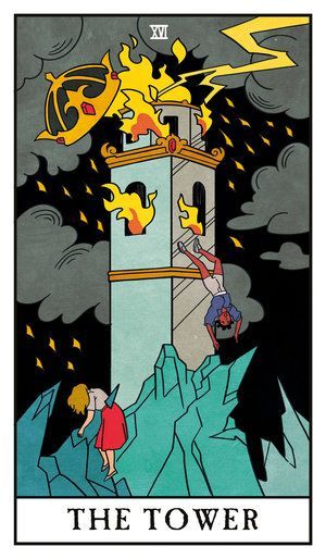 Modern Witch Tarot, Book Of Solomon, Tower Tarot Card, The Tower Tarot Card, Kartu Tarot, The Tower Tarot, Witch Tarot, Occult Symbols, Online Tarot