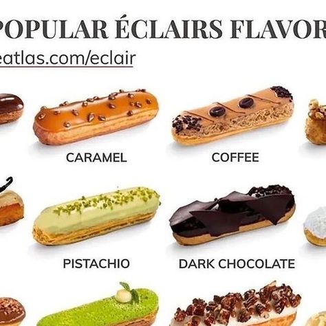 Pastryplateform on Instagram: "What is your favorite éclair flavor? 🤔 Leave a comment below! ⬇️⬇️⬇️ Most iconic éclairs in the world: @stohrer @leclairdegenieofficiel @sadaharu_aoki @maison.du_chocolat @jacquesgenin By @tasteatlas via @chefsplateform_ ________________ Are you a pastrylover? Follow📌 @pastryplateform for more inspiration! . ________________ Use #pastryplateform to get featured! ________________ A part of @chefsplateform_ —————————- • All credits rights belong to the re France Dessert, Caramel Coffee, What Is Your Favorite, Eclairs, Pistachio, Leave A Comment, Dark Chocolate, Pastry, Caramel