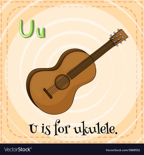 Alphabet U, Letter U, Alphabet For Kids, Ukelele, Single Image, Ukulele, Png Images, Adobe Illustrator, Alphabet