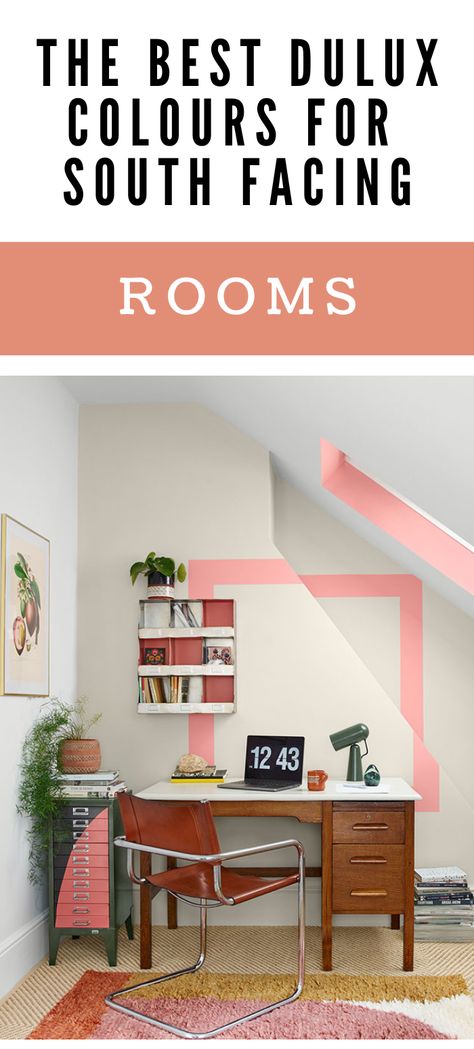 the best Dulux colours for South facing rooms South Facing Bedroom Paint Colors, South Facing Living Room Wall Colors, South Facing Bedroom, Kids Bedroom Wall Color, South Facing Living Room, East Facing Room, Small Room Colors, Dulux White Paint, North Facing Room