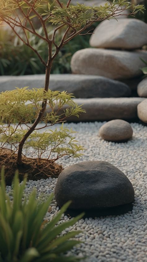 Discover stunning Zen garden ideas with Japanese design elements for your small modern space Create a tranquil meditation space whether outdoor or indoor with DIY Japanese-inspired backyards Zen Garden Statues, Outdoor Zen Garden, Zen Garden Backyard, Modern Zen Garden, Zen Garden Ideas, Garden Concept, Japanese Inspired Garden, Backyard Garden Ideas, Zen Sand Garden