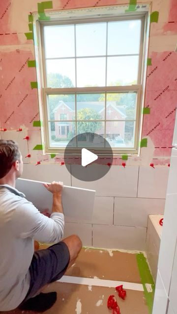 RLL Woodworks on Instagram: "Shower window tile #diy #remodeling #interiordesign #tile #shower" How To Tile Around A Shower Window, Window In Shower Ideas, Shower Window, Window In Shower Solution, How To Install Tile Shower Diy, Window In Shower, Bathroom Windows, Woodworking, Shower