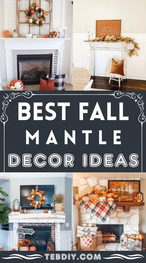 10 Best Fall Mantle Decor Ideas To Express Autumn Vibe Decorating A Mantle For Everyday, Fall Fireplace Mantel, Candle Dance, Fall Mantle Decor, Fall Fireplace, Fall Mantle, Fireplace Mantel Decor, Pumpkin Candles, Fall Mantel Decorations