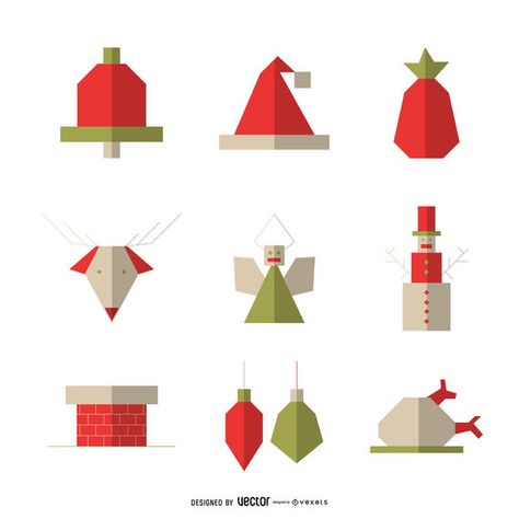 Geometric flat Christmas icon set #AD , #ad, #AFF, #flat, #set, #icon, #Geometric Geometric Icons, Flat Design Icons, Christmas Elements, Background Watercolor, Santa Hats, Christmas Icons, Christian Christmas, Icon Set Vector, Layout Template