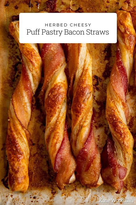 Bacon Straws, Bacon Cheddar Puffs, Puff Pastry Cheese Straws, Bacon Cheese Puffs, Puff Pastry Bacon, Cheesy Puff Pastry, Puff Pastry Cheese, Puff Pastry Recipes Savory, Puff Pastry Twists