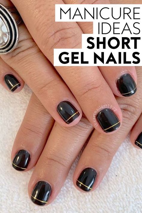 Best Polish For Short Nails, Minimalist Nail Art Short Nails Fall, Short Nails Uv Gel, Short Nails Autumn 2022 Trends, Simple Gel Nail Art Short Nails, Trending Gel Nails 2022 Fall, Shirt Nail Manicure, Manicure Styles For Short Nails, Short Nails With Gel Polish