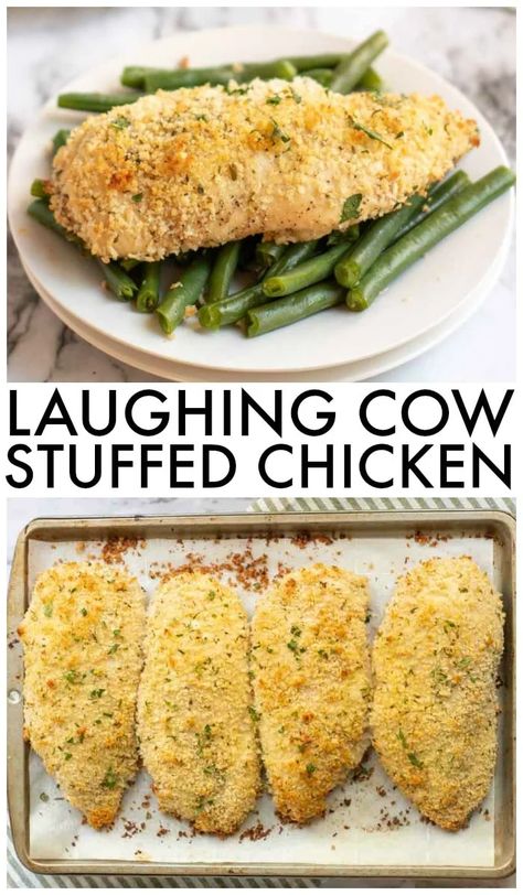 5 Ingredient Dinners, Stuffed Chicken Breast, Laughing Cow, Stuffed Chicken, Picky Eater Recipes, Poultry Recipes, Picky Eaters, Chicken Breast Recipes, Healthy Chicken